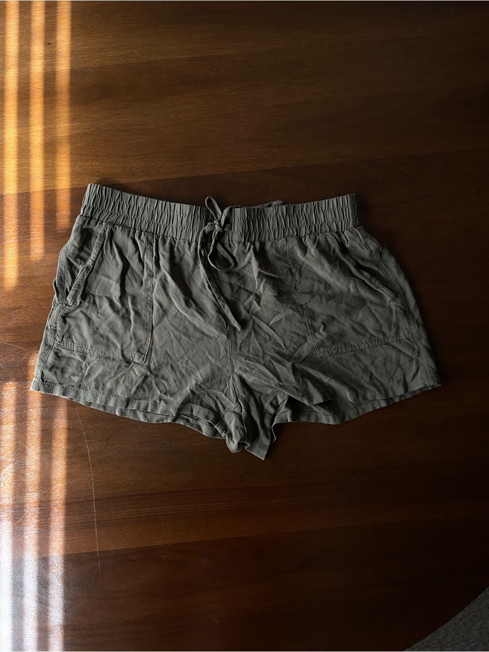 Joe B Olive Green Drawstring Athletic Shorts